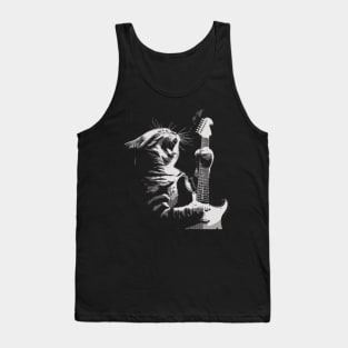 Funny Guitar Cat Playing guitar Tank Top